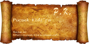 Pucsek Klára névjegykártya